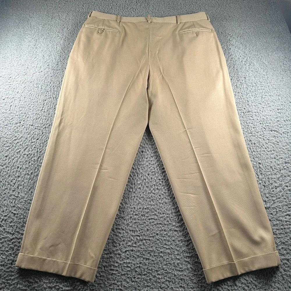 Vtg Polo Ralph Lauren Dress Pants Mens 40(38 Fit)Beige Pleated Virgin Wool Italy